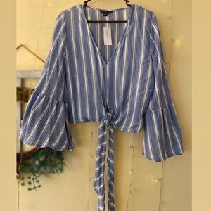 American Eagle blouse with flare sleeves size S